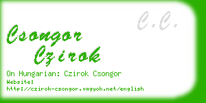 csongor czirok business card
